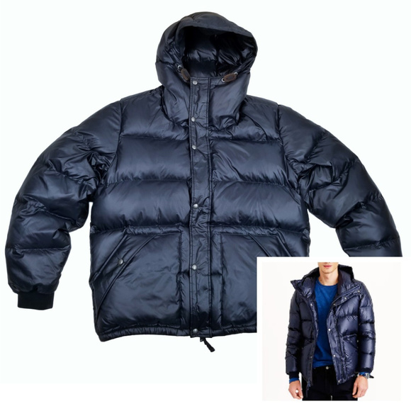 J. Crew Other - J. Crew L Blue Hooded Puffer Jacket Down Filled